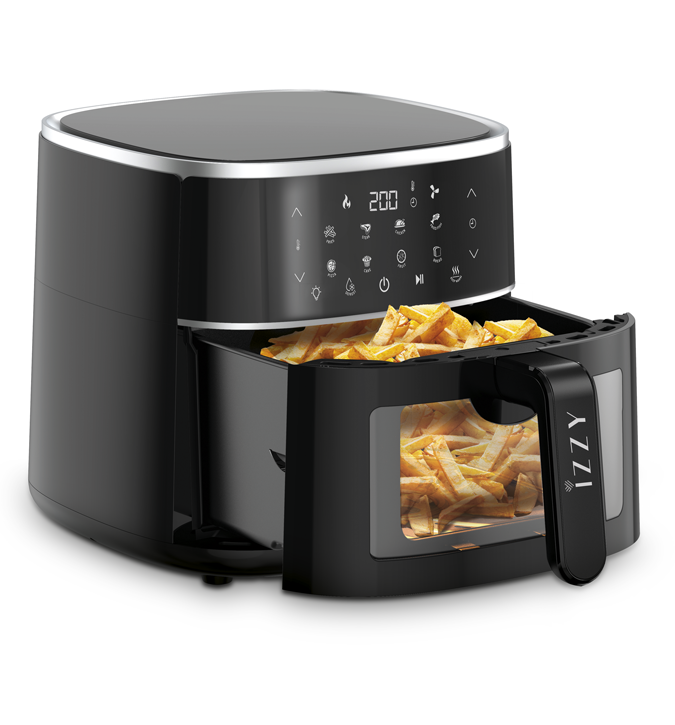 Izzy Φριτέζα Αέρος Digital XL IZ-8218 (224903) με Αποσπώμενο Κάδο 8.2Lt 1800W + Δώρο Βιβλίο Συνταγών + 30τμχ Αντικολλητικά Χαρτιά