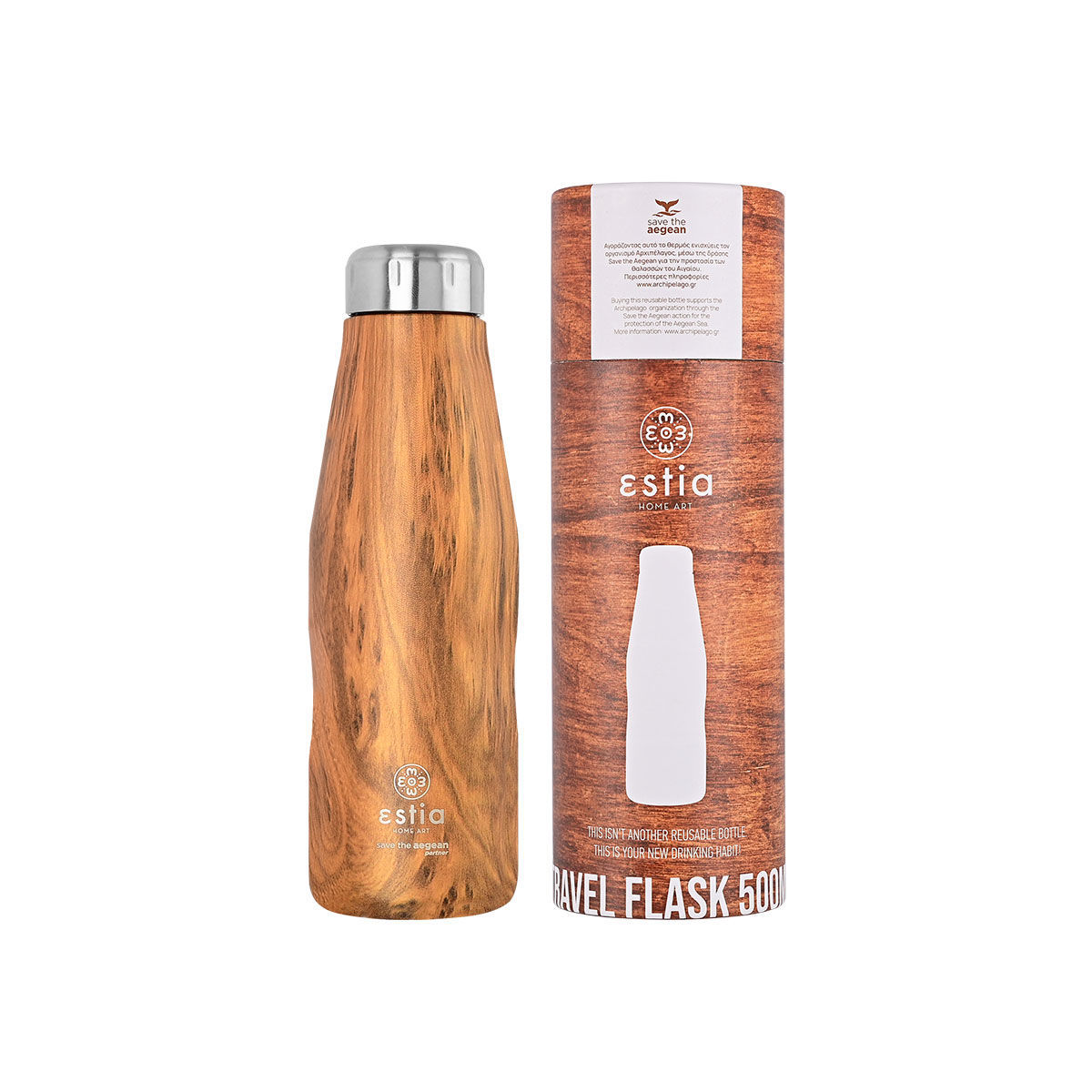 ESTIA Θερμός Travel Flask Save The Aegean 01-16623 500ml Sekoya