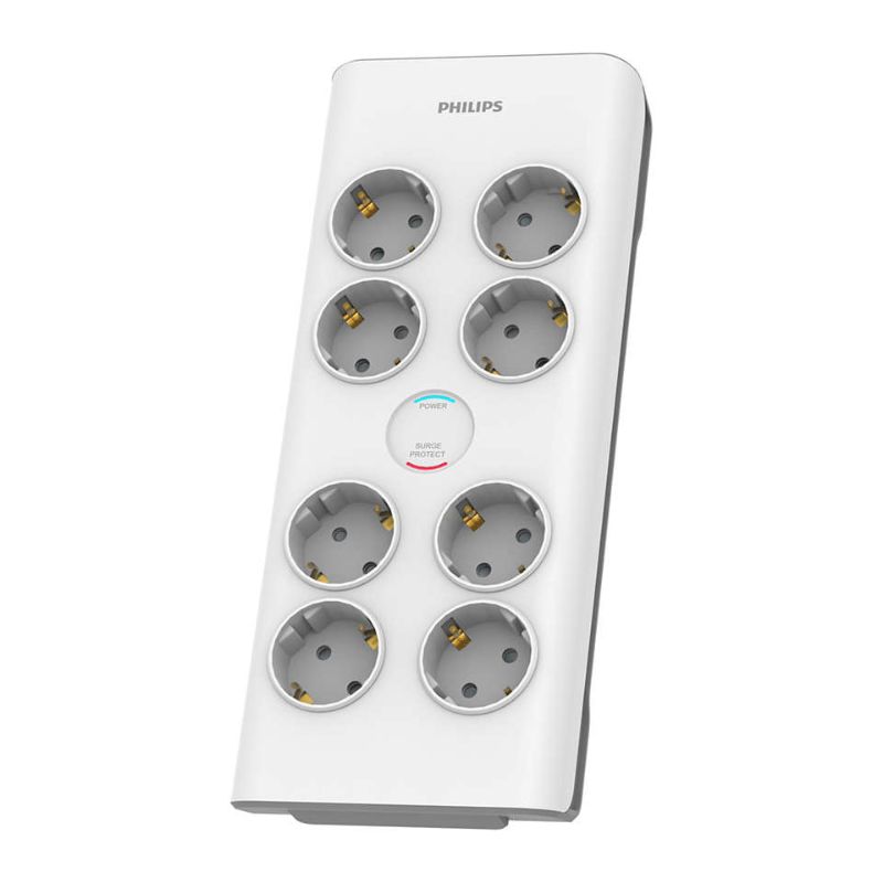 Philips Πολύπριζο Ασφαλείας SPN7080WA/GRS (1150100-0004) 8 θέσεων