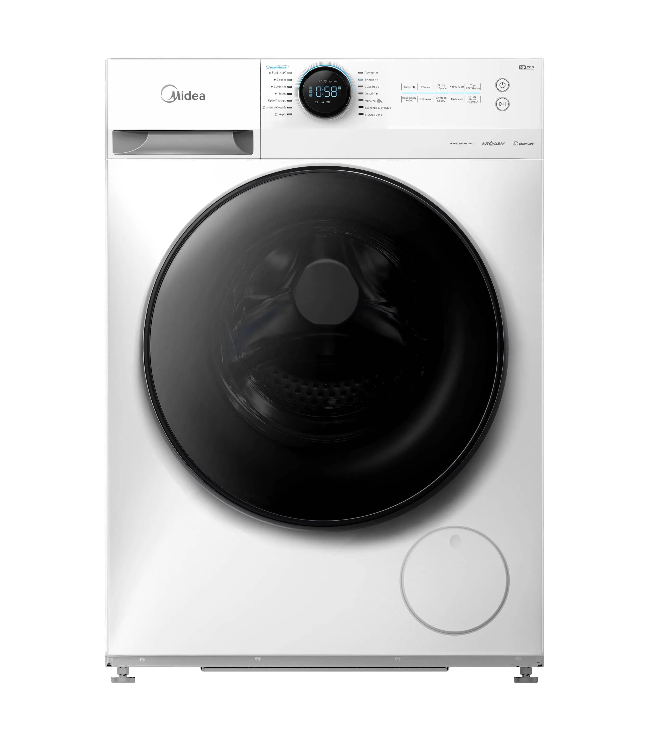 Midea Πλυντήριο Ρούχων MF200W80WB (8kg 1400rpm A)