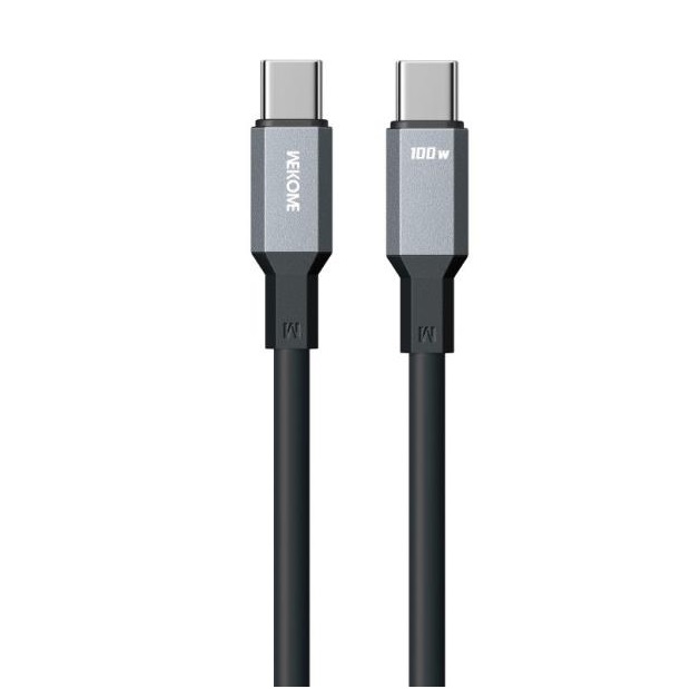 WK Καλώδιο WDC-17 USB 2.0 Cable USB-C male - USB-C 100W Μαύρο 1.2m