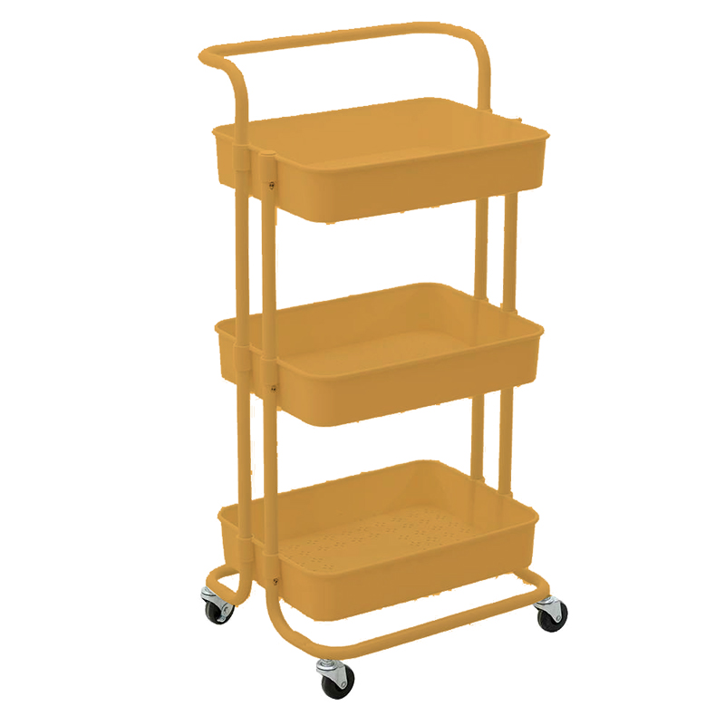 BORMANN ELITE Τρόλει Κουζίνας BPC2270 (066170) Μεταλλικό 43x36x86cm Κίτρινο