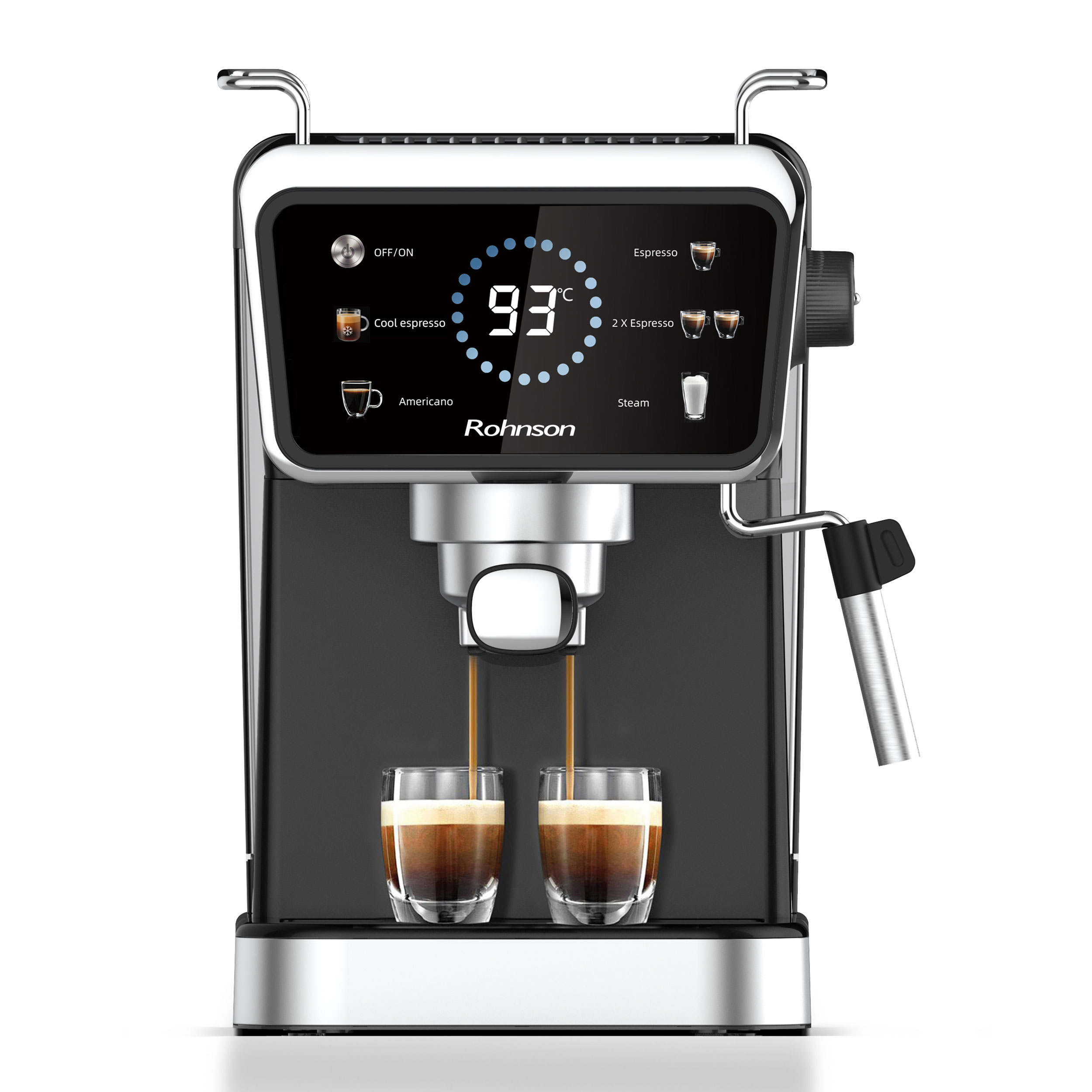 Rohnson Μηχανή Espresso R-98015 Hot & Cold 1350W Πίεσης 20bar