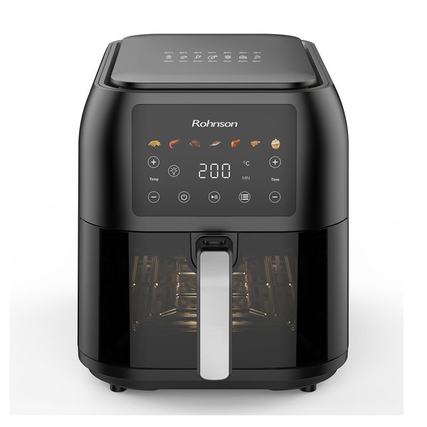 Rohnson Φριτέζα Αέρος R-2860 με Αποσπώμενο Κάδο 8lt 1700W Μαύρη