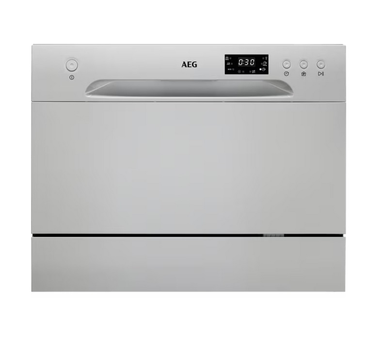 AEG Επιτραπέζιο Πλυντήριο Πιάτων FFB21200CS για 6 Σερβίτσια Π55xY43,8εκ Ασημί