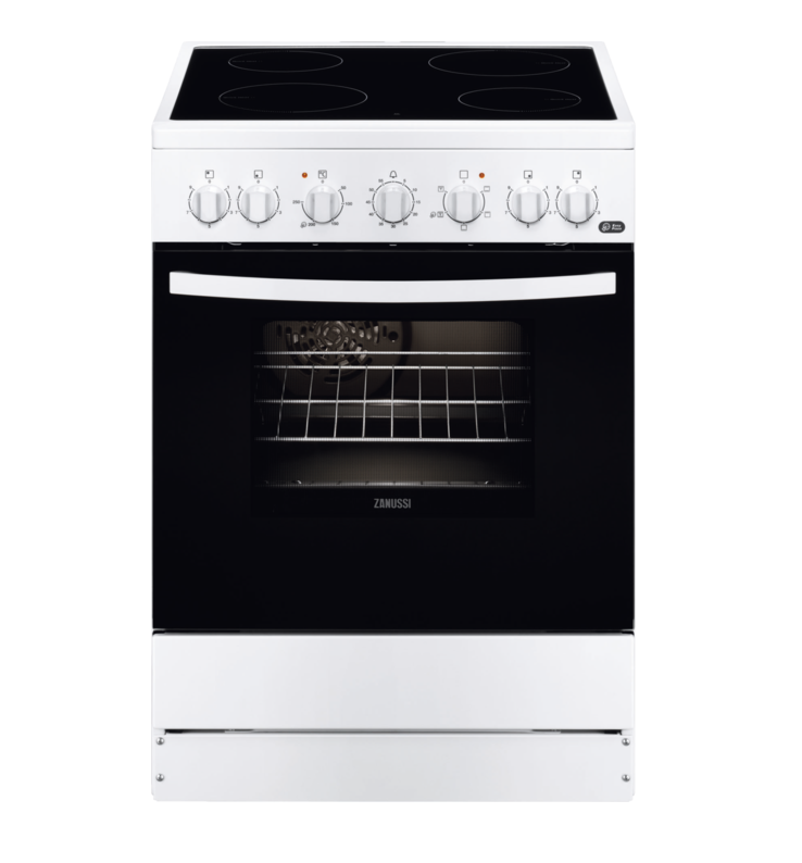 Zanussi Κεραμική Κουζίνα ZCV65201WA Λευκή