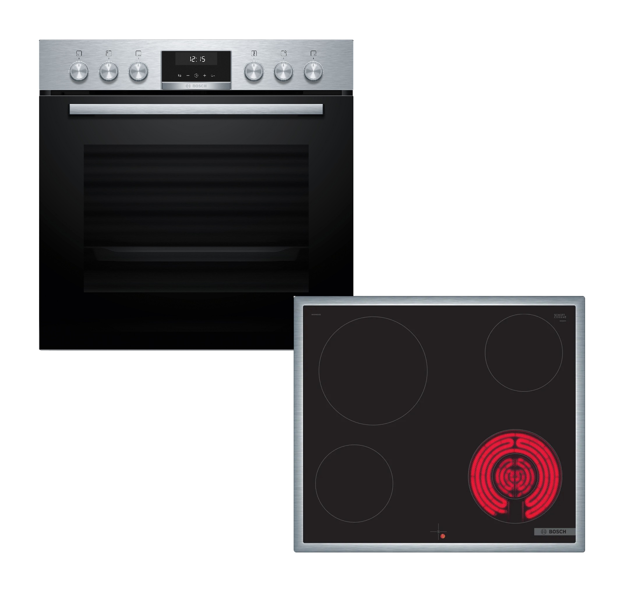 Bosch Σετ Φούρνος HEG537BS4 + Εστία NKF645GA2E