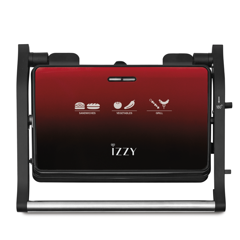 Izzy Σαντουιτσιέρα Panini Ombre Red IZ-2022 (224266) για 2 Τοστ 1000W