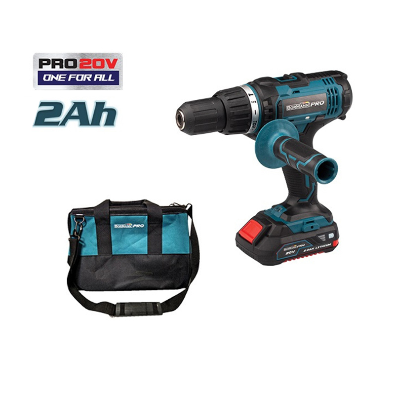 BORMANN Pro ΒORMANN Pro BBP9300 Δράπανο Κρουστικό Μπαταρίας 20V & Μπαταρία & Φορτιστής & Τσάντα Εργαλείων