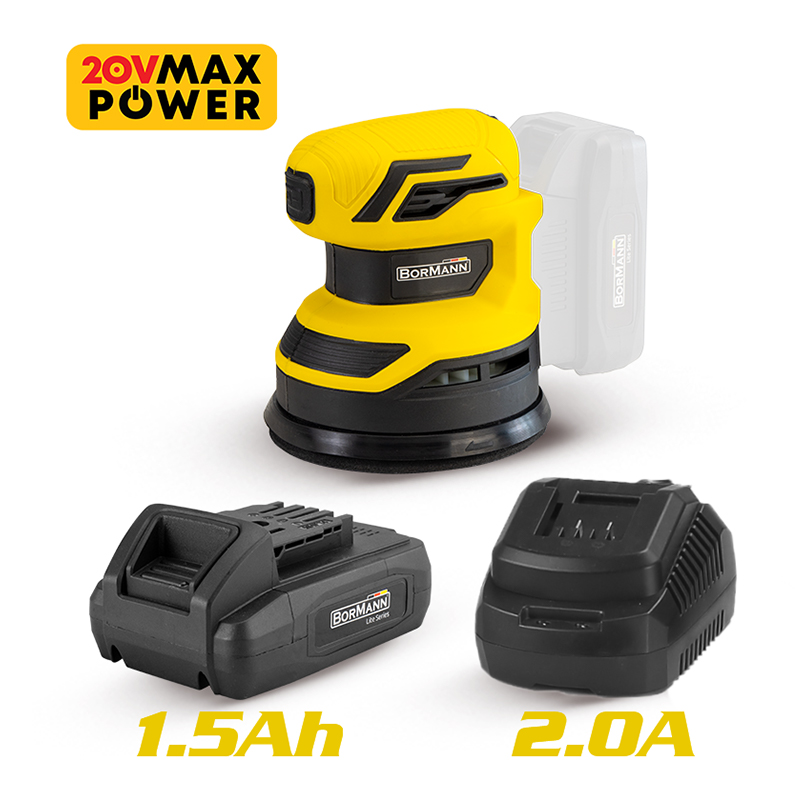  BORMANN BCD4100 Τριβείο Έκκεντρο Μπαταρίας 20V,Li-Ion με Μπαταρία 2.0Ah & Φορτιστή