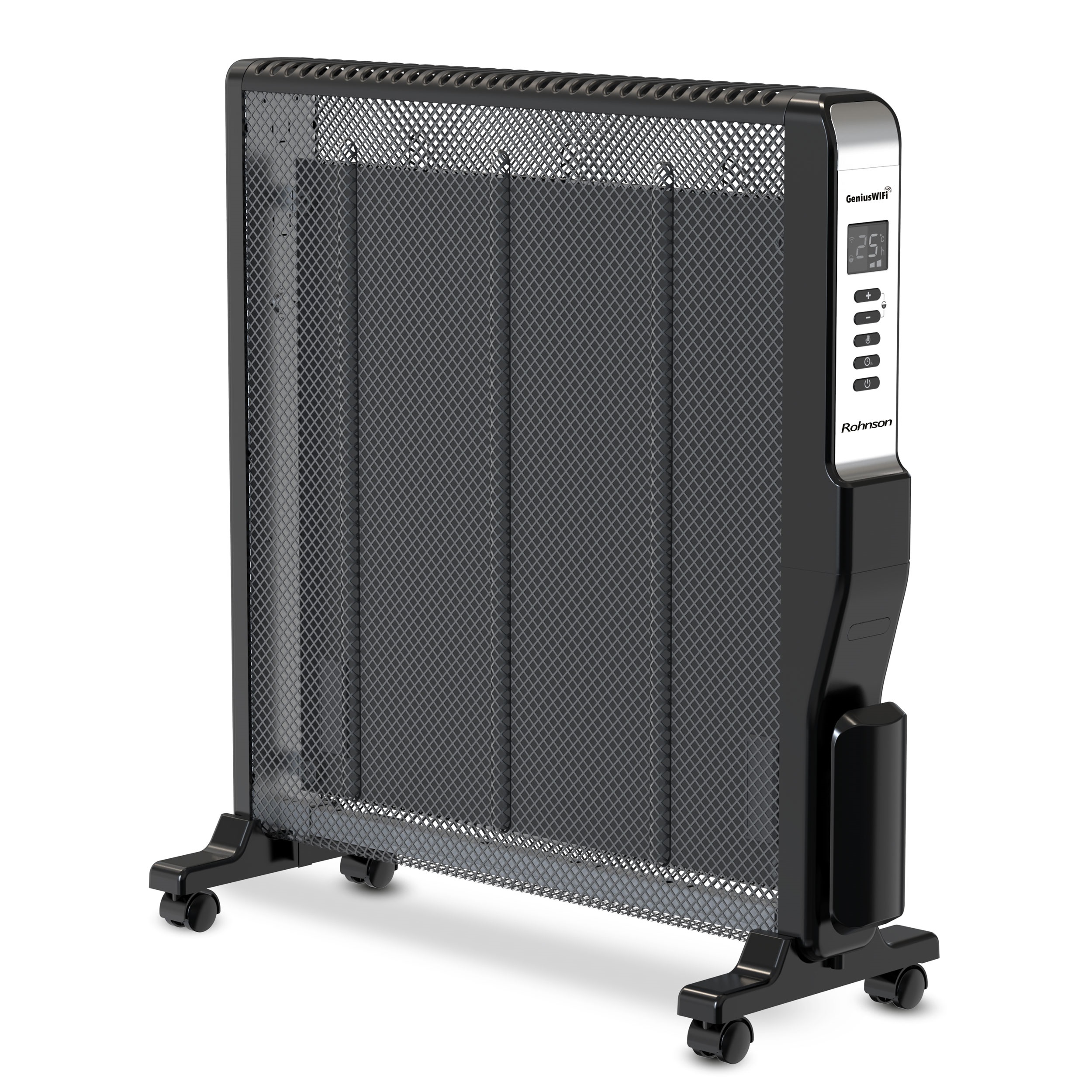 Rohnson Θερμοπομπός Mica R-073 Genius Wi-Fi 2500W Μαύρη