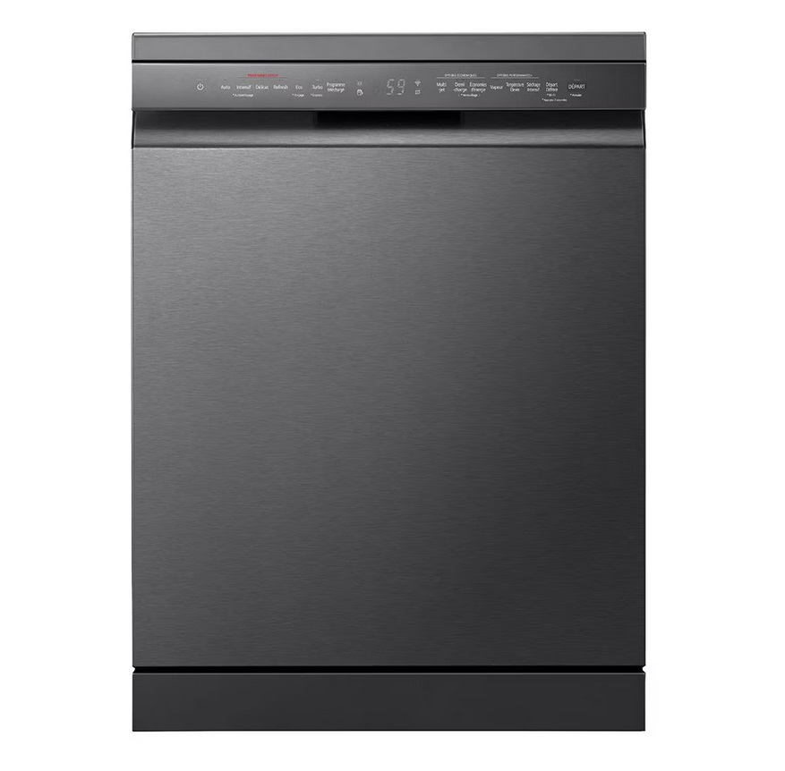 LG Πλυντήριο Πιάτων DF365FMS για 14 Σερβίτσια Π60xY85εκ Μαύρο Ματ Inox
