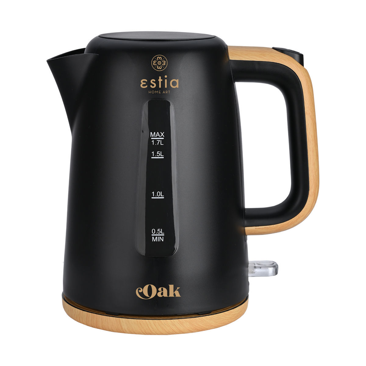 ESTIA Βραστήρας OAK ΠΛΑΣΤΙΚΟΣ 2200w 1.7lt ΜΑΥΡΟΣ