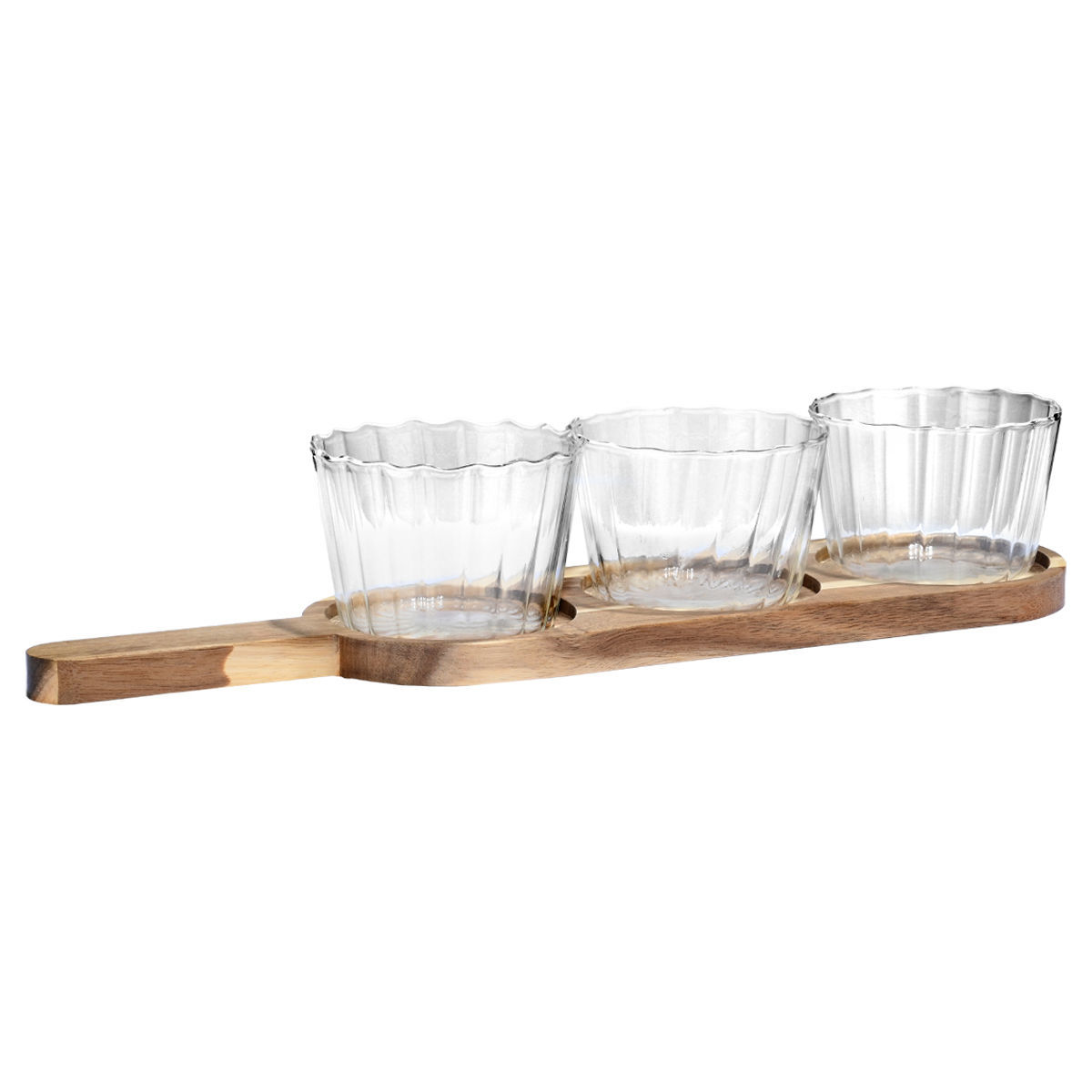 Estia Γυάλινα μπώλ σερβιρίσματος ALLURE με βάση 3 τεμ 42.2x10x6.7cm