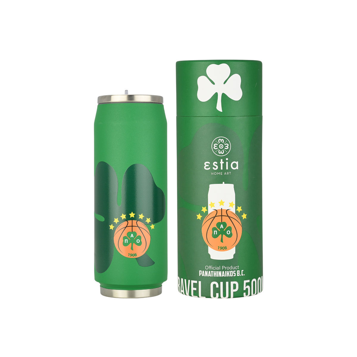 ESTIA ESTIA ΘΕΡΜΟΣ TRAVEL CUP PANATHINAIKOS BC EDITION 500ml
