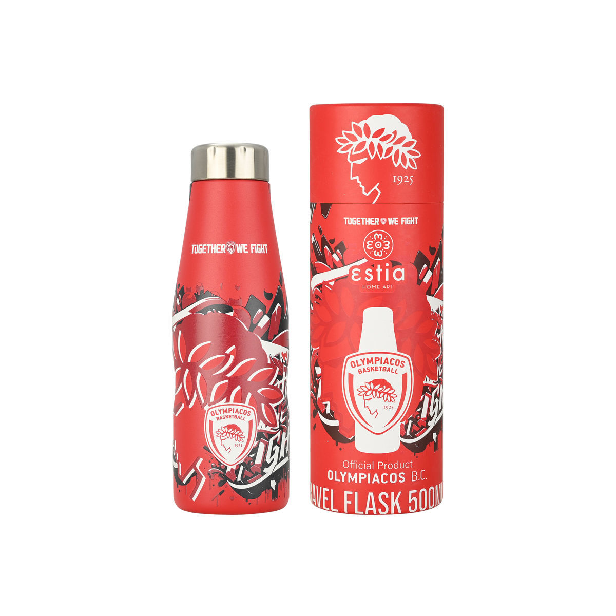ESTIA ESTIA ΘΕΡΜΟΣ TRAVEL FLASK OLYMPIACOS BC EDITION TOGETHER WE FIGHT 500ml