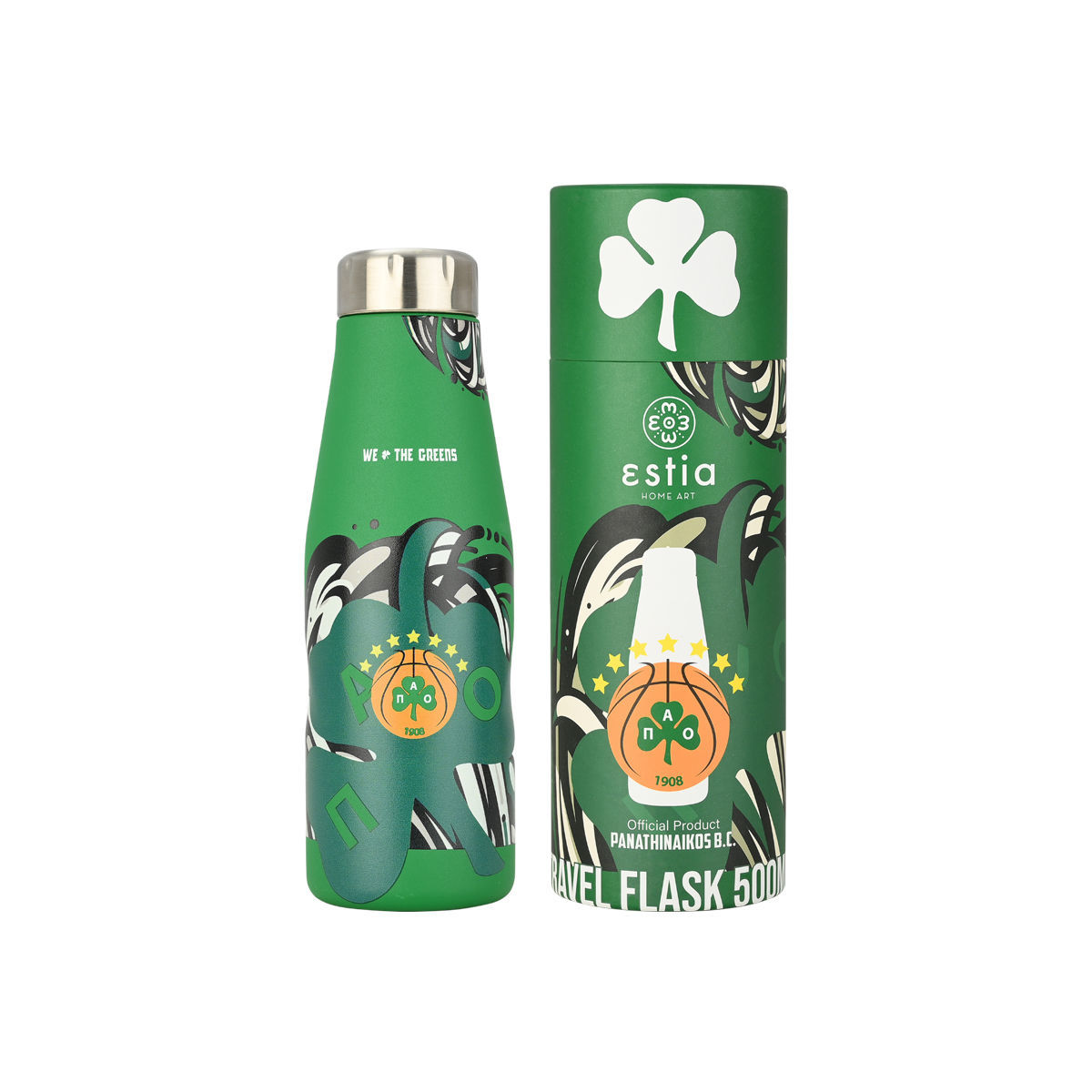 ESTIA ESTIA ΘΕΡΜΟΣ TRAVEL FLASK PANATHINAIKOS BC EDITION WE THE GREENS 500ml