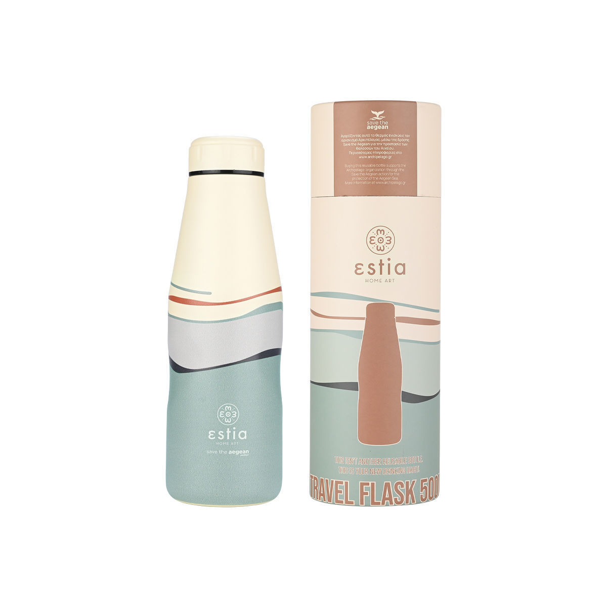 ESTIA ESTIA ΘΕΡΜΟΣ TRAVEL FLASK SAVE THE AEGEAN 500ml ECOZEN HORIZON