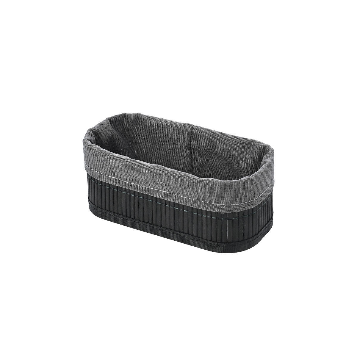 Estia Καλάθι οργάνωσης BAMBOO ESSENTIALS 19.5x10cm με επένδυση Μαύρο
