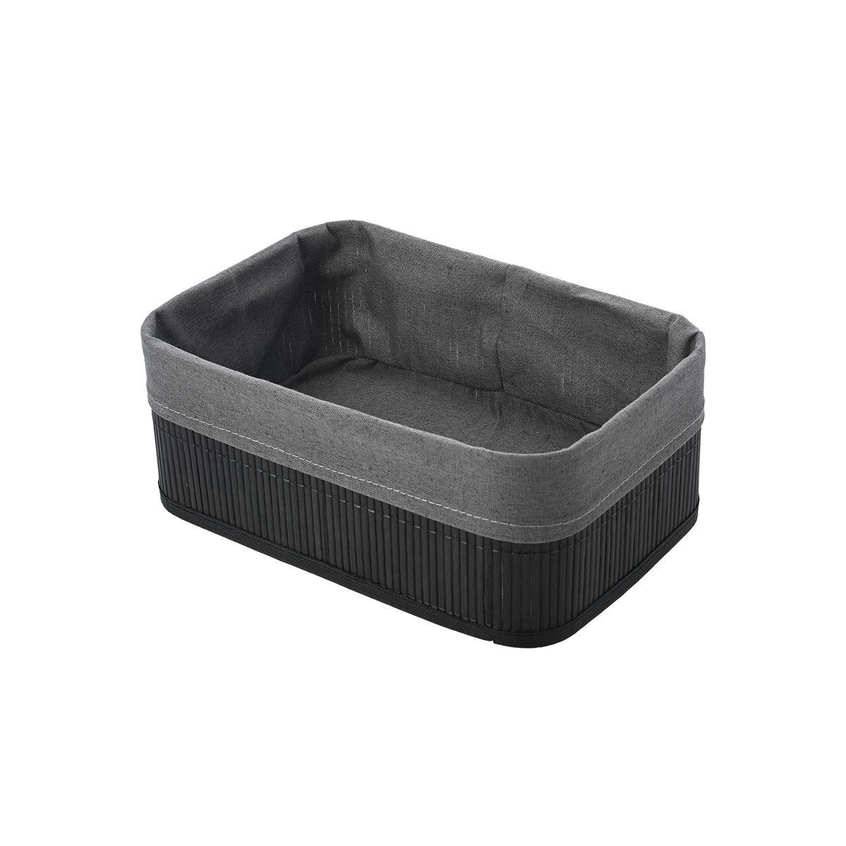 Estia Καλάθι οργάνωσης BAMBOO ESSENTIALS 30x25cm με επένδυση Μαύρο