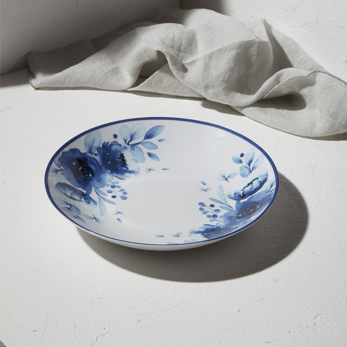 ESTIA ESTIA ΠΙΑΤΟ ΒΑΘΥ BLUE ROSE ΠΟΡΣΕΛΑΝΙΝΟ 23cm