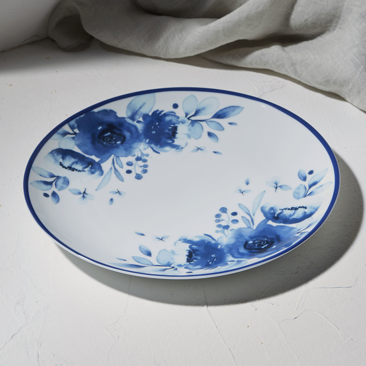 ESTIA ESTIA ΠΙΑΤΟ ΡΗΧΟ BLUE ROSE ΠΟΡΣΕΛΑΝΙΝΟ 27cm