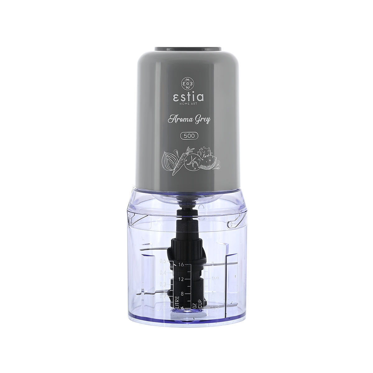 ESTIA ESTIA ΠΟΛΥΚΟΠΤΗΣ AROMA GREY 400W ΜΕ ΠΛΑΣΤΙΚΟ ΜΠΟΛ 500ml