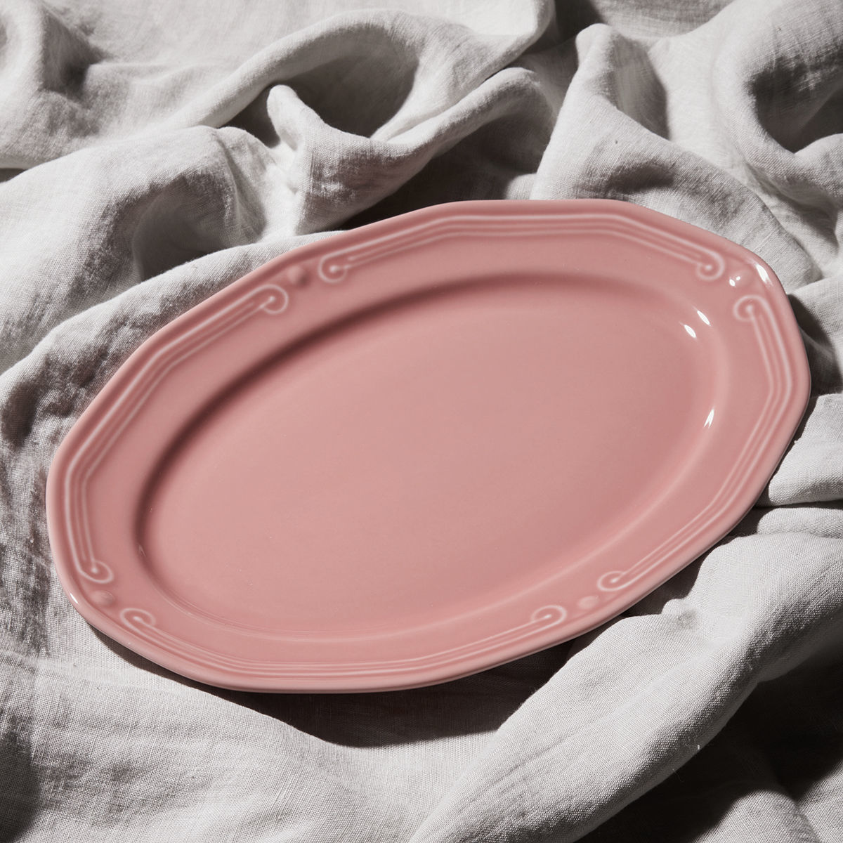ESTIA ESTIA ΣΑΛΑΤΙΕΡΑ ATHÉNÉE ΠΟΡΣΕΛΑΝΙΝΗ ΑΝΑΓΛΥΦΗ 23cm ROSE