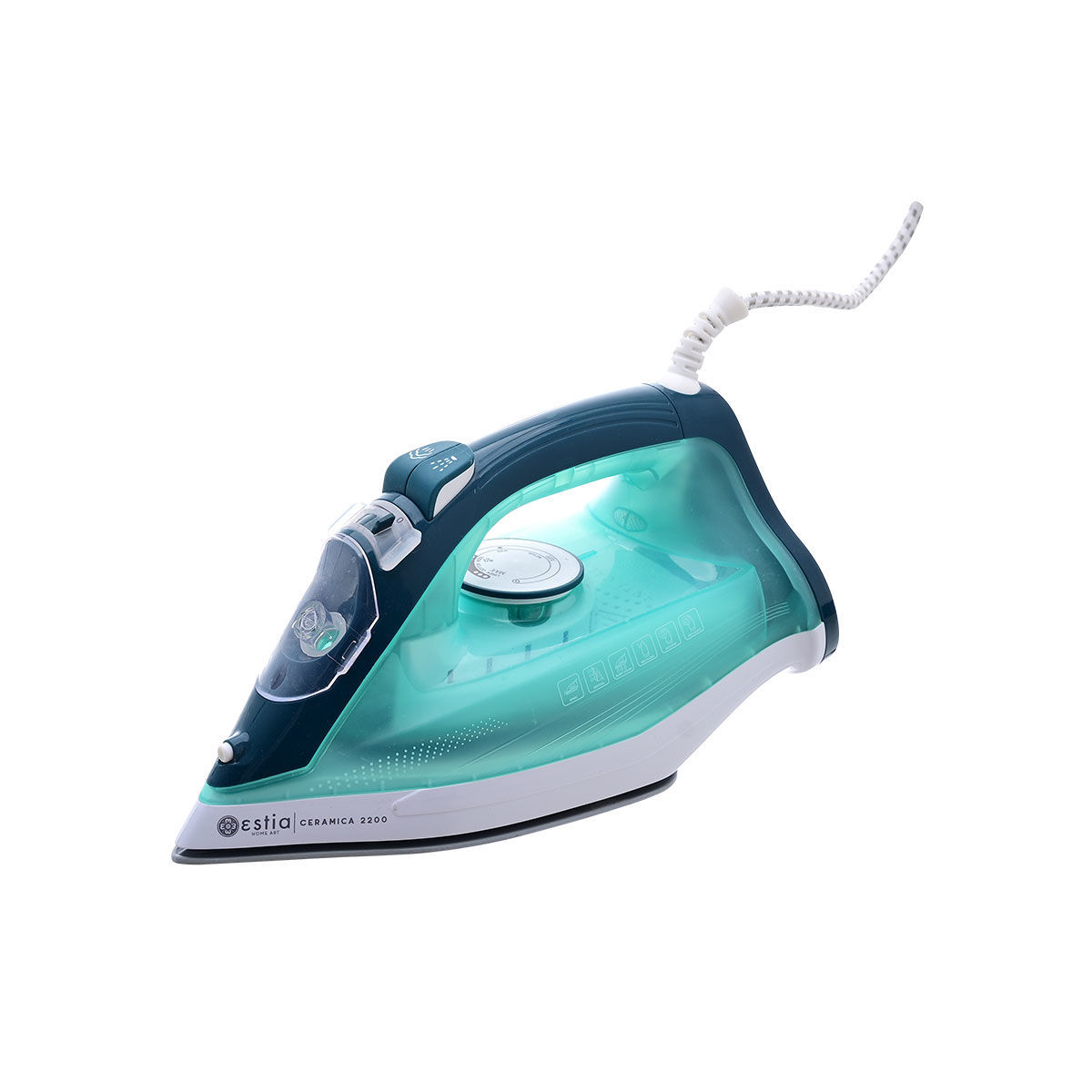 ESTIA ESTIA ΣΙΔΕΡΟ ΑΤΜΟΥ CERAMICA 2200w ΜΕ ΚΕΡΑΜΙΚΗ ΠΛΑΚΑ