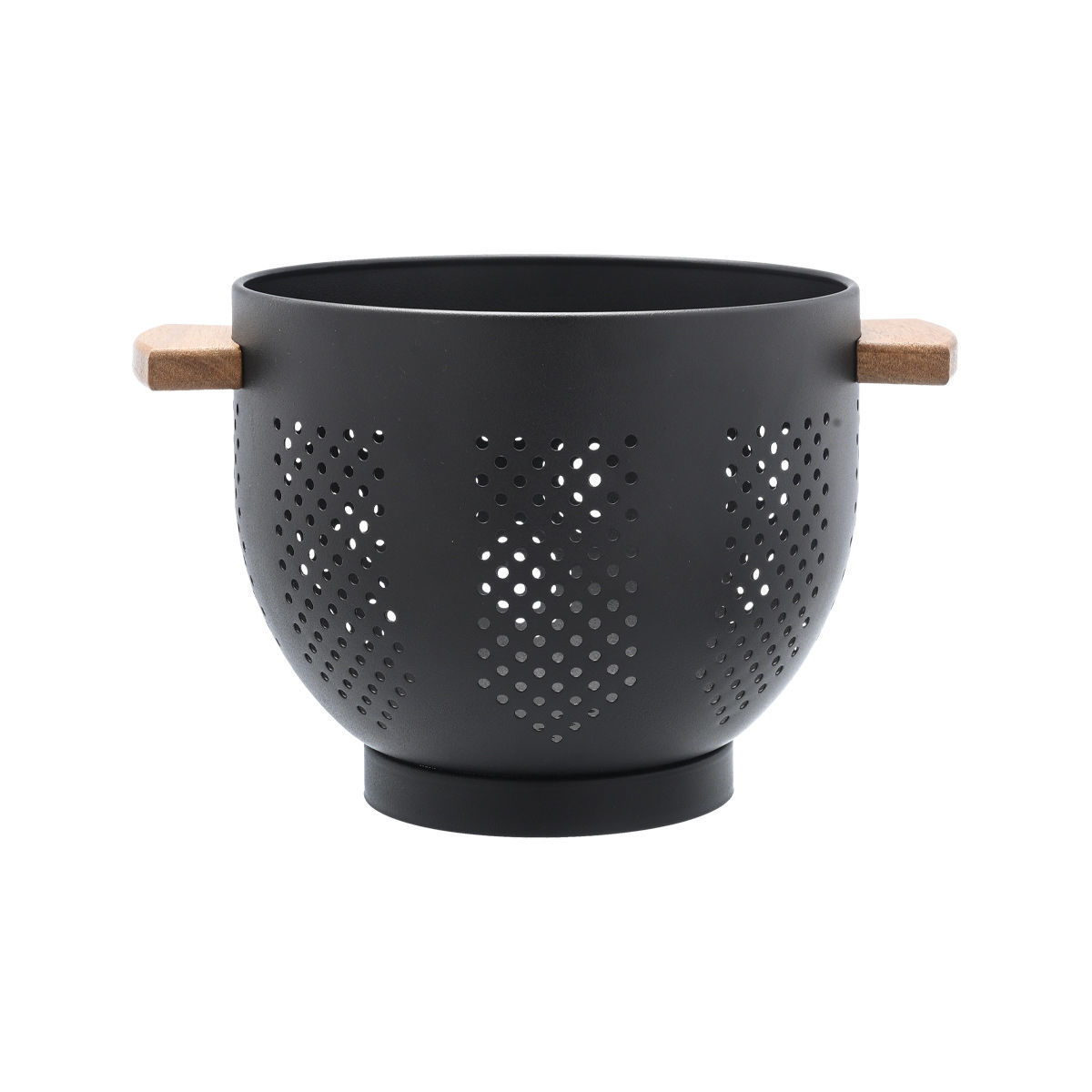 Estia Σουρωτήρι ζυμαρικών ALLURE μεταλλικό 22cm με ξύλινες λαβές Μαύρο