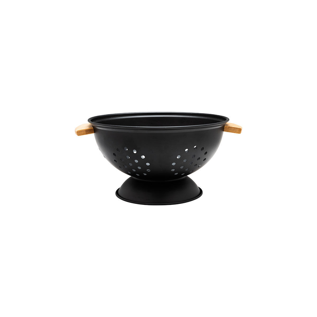 Estia Σουρωτήρι ζυμαρικών BAMBOO ESSENTIALS μεταλλικό με λαβές 24x24x13.7cm Μαύρο
