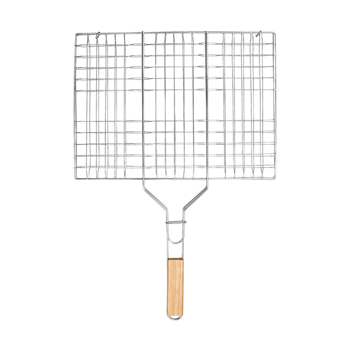 ESTIA ESTIA ΣΧΑΡΑ ΨΗΣΙΜΑΤΟΣ BARBECUE ΜΕΤΑΛΛΙΚΗ 60x40cm ΜΕ ΞΥΛΙΝΗ ΛΑΒΗ