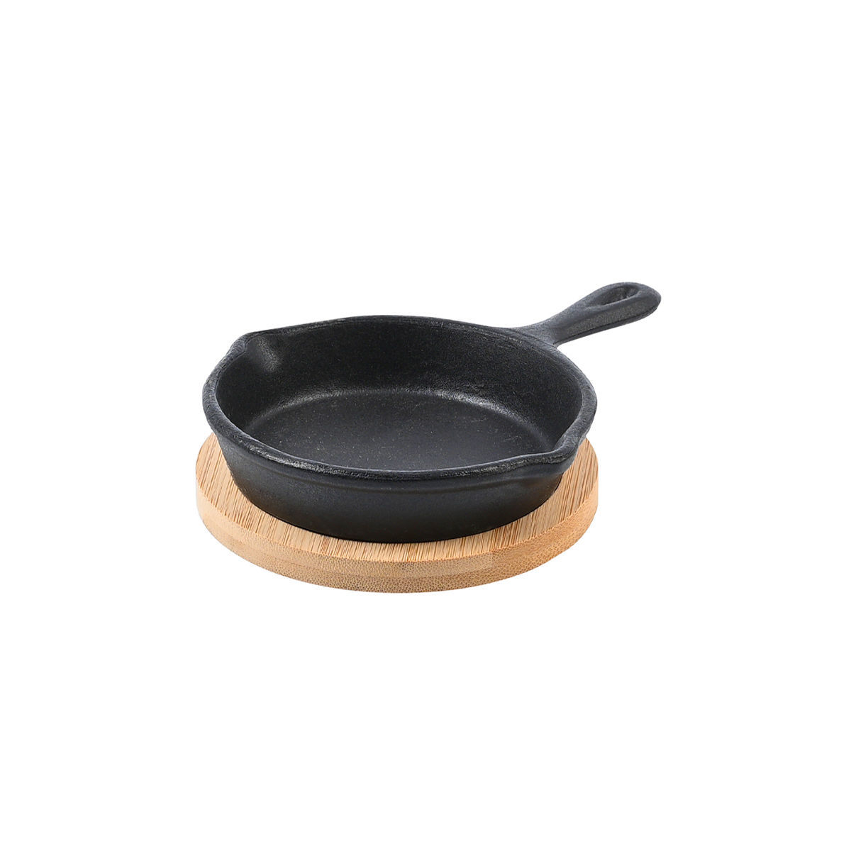 ESTIA ESTIA ΤΗΓΑΝΙ ΣΕΡΒΙΡΙΣΜΑΤΟΣ IRON MANTEMENIO 10cm ΜΕ ΒΑΣΗ BAMBOO