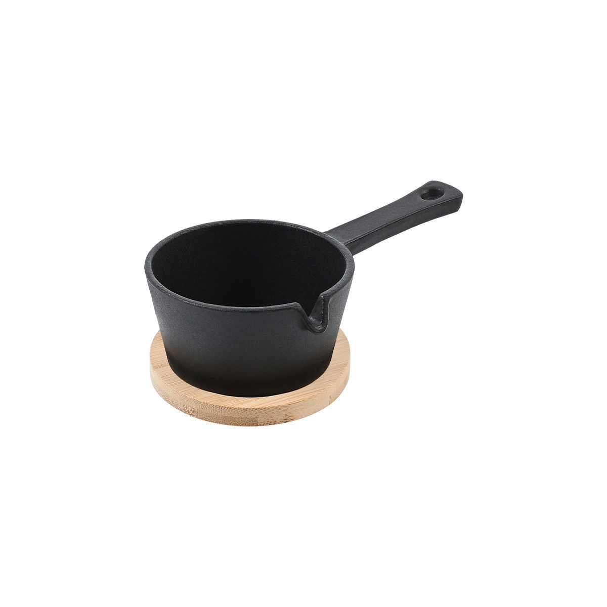 ESTIA ESTIA ΤΗΓΑΝΙ ΣΕΡΒΙΡΙΣΜΑΤΟΣ IRON ΜΑΝΤΕΜΕΝΙΟ ΒΑΘΥ 9.5cm ΜΕ ΒΑΣΗ BAMBOO