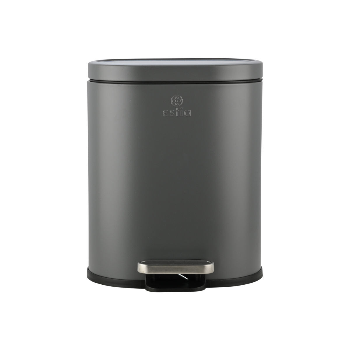 ESTIA ESTIA ΧΑΡΤΟΔΟΧΕΙΟ ΜΠΑΝΙΟΥ OVOID SOFT CLOSE 6lt ΓΚΡΙ
