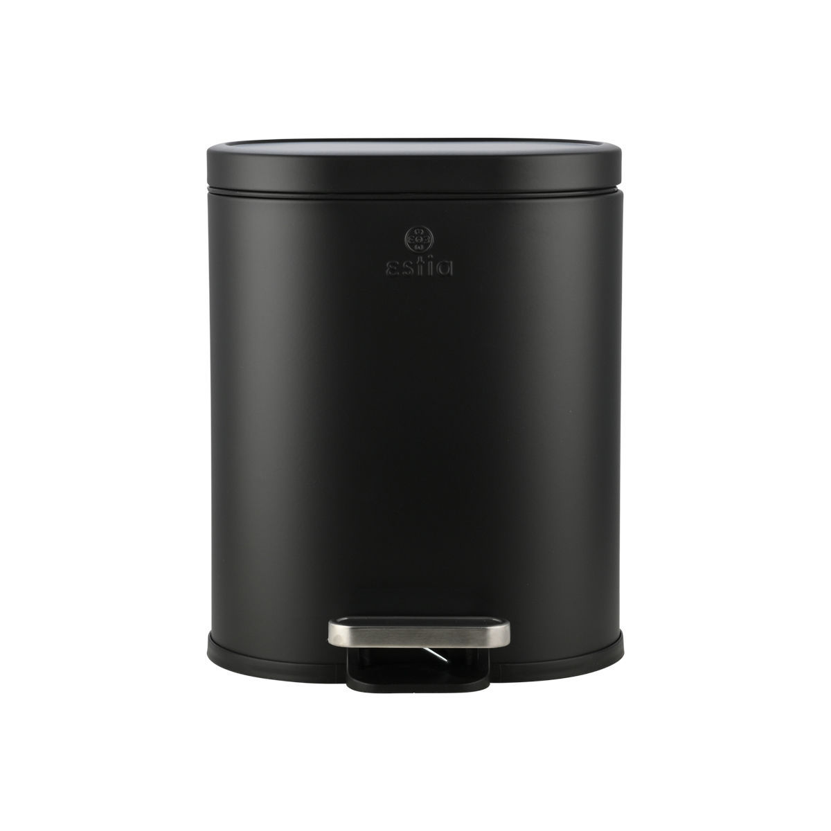 ESTIA ESTIA ΧΑΡΤΟΔΟΧΕΙΟ ΜΠΑΝΙΟΥ OVOID SOFT CLOSE 6lt ΜΑΥΡΟ