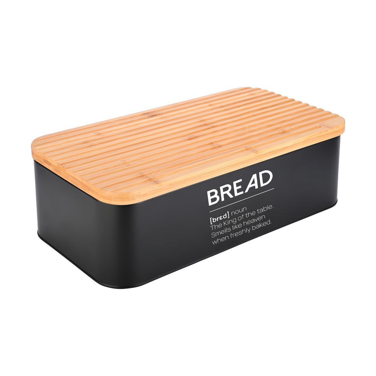 Estia Ψωμιέρα BAMBOO ESSENTIALS μεταλλική 42x23x13cm Μαύρη