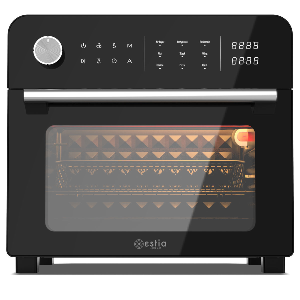 ESTIA ESTIA ΦΡΙΤΕΖΑ ΑΕΡΟΣ - ΦΟΥΡΝΑΚΙ TITAN CHEF 1700w 23lt ΜΕ 9 ΠΡΟΓΡΑΜΜΑΤΑ ΜΑΓΕΙΡΕΜΑΤΟΣ