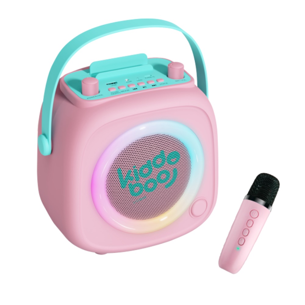 Kiddoboo Φορητό Ηχείο Bluetooth KidsVoice με Karaoke και Μικρόφωνο Pink
