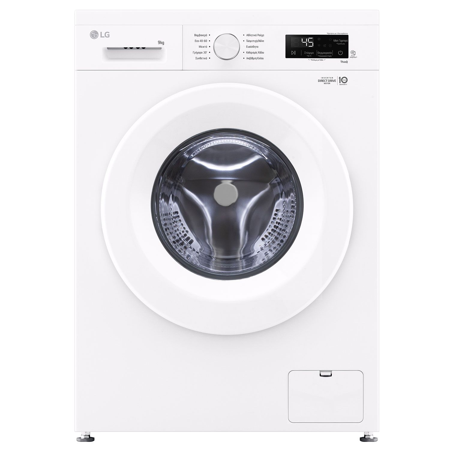 LG Πλυντήριο Ρούχων F4X1009NWH 9kg 1400rpm A με Ατμό & Wi-Fi