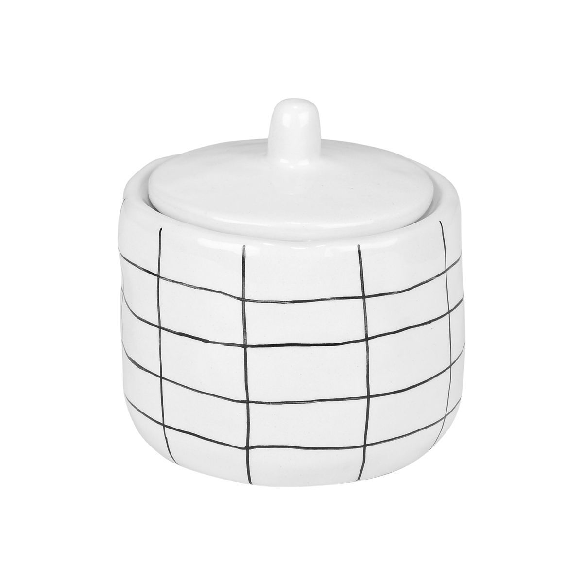 Estia Δοχείο για βαμβάκι CAGE κεραμικό 11x11cm