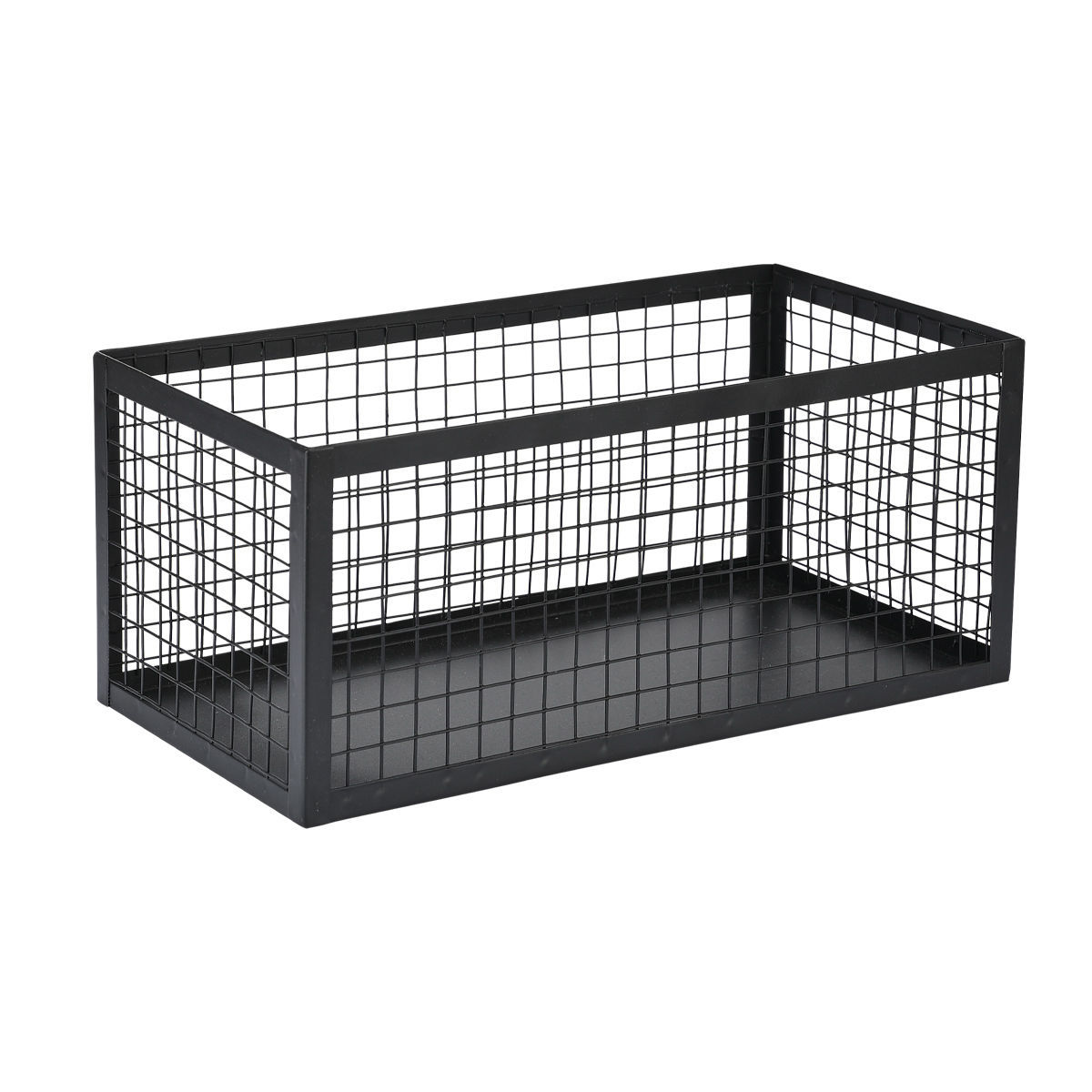 Estia Καλάθι αποθήκευσης & οργάνωσης CAGE μεταλλικό 30x15.5x13cm Μαύρο