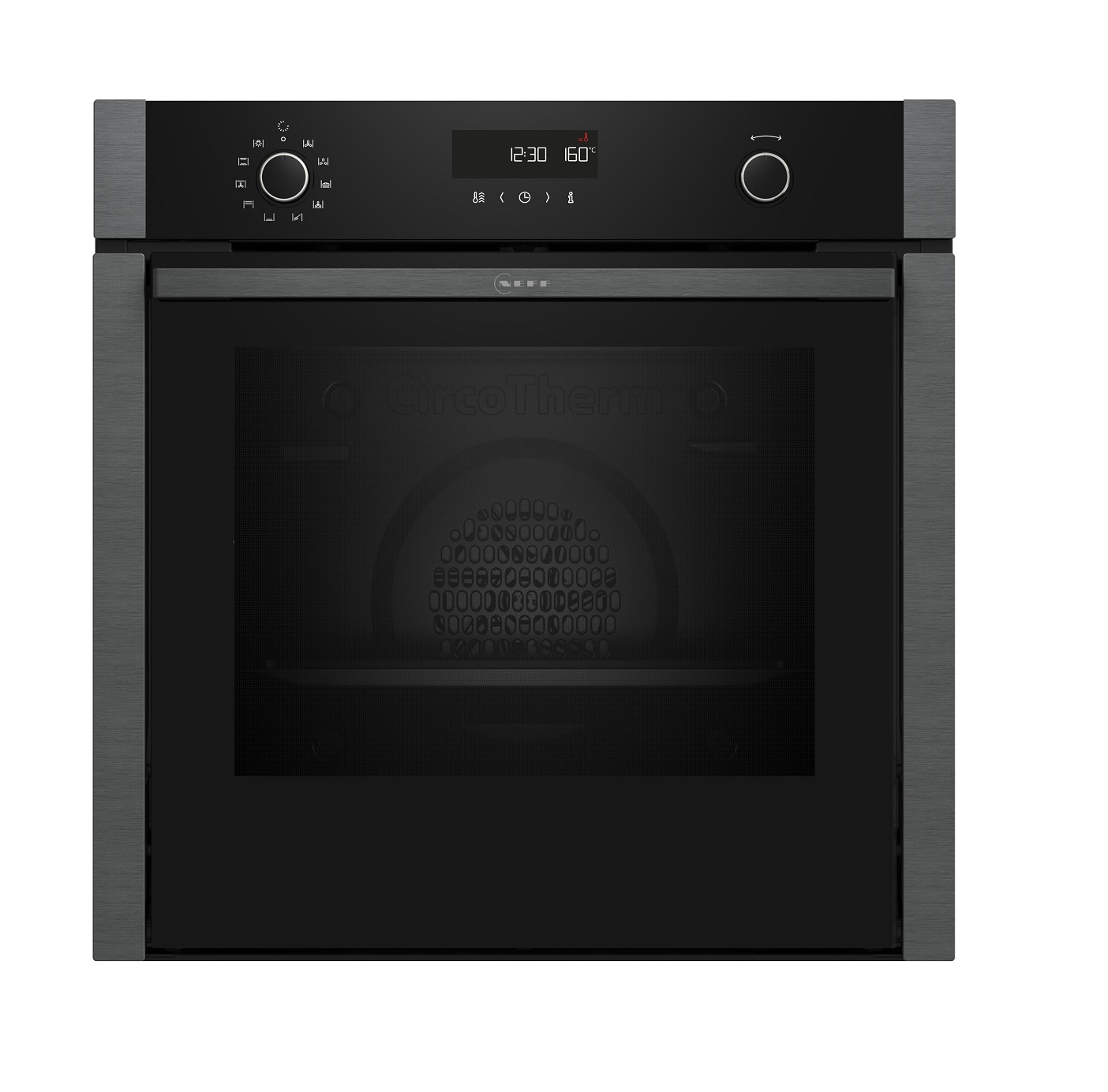Neff Εντοιχιζόμενος Φούρνος Ανω Πάγκου B5ACH7AG3 71lt Graphite-Grey
