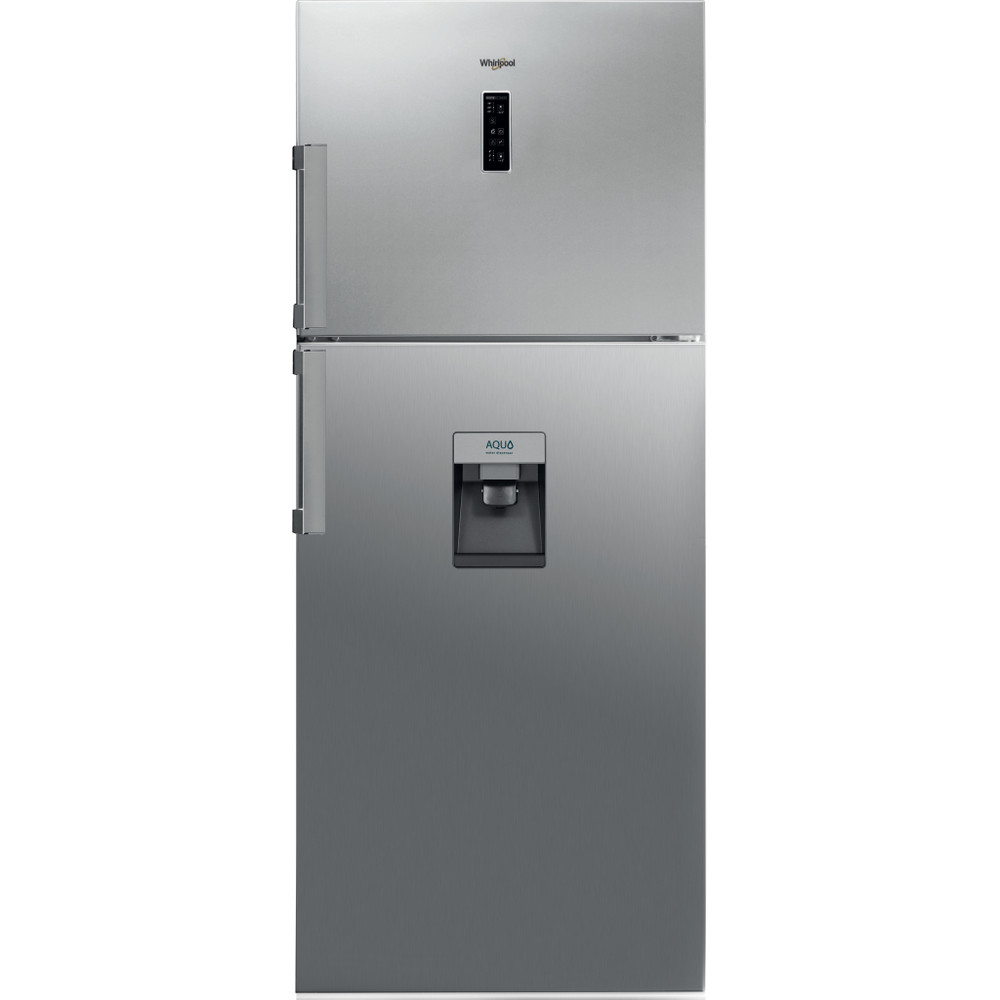 Whirlpool Ψυγείο Δίπορτο WT70E 832 X AQUA 419lt Total NoFrost Υ180xΠ70xΒ72.5εκ. Optic Inox
