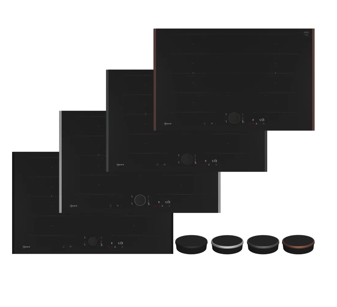 Neff Αυτόνομη Επαγωγική Εστία Flex Design NFLIN80A0 (T68YYY4C0 + Z9801TWAY0 + Z9802PFAY0) 80cm Anthracite Grey