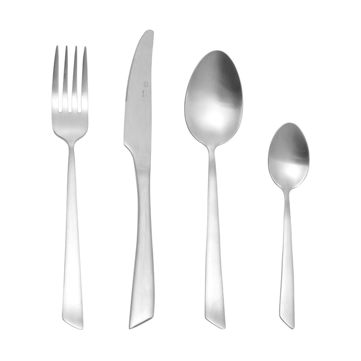 Estia Σετ μαχαιροπίρουνα EDGE SILVER ανοξείδωτο ατσάλι 18/0 MAT 24 Τεμ.