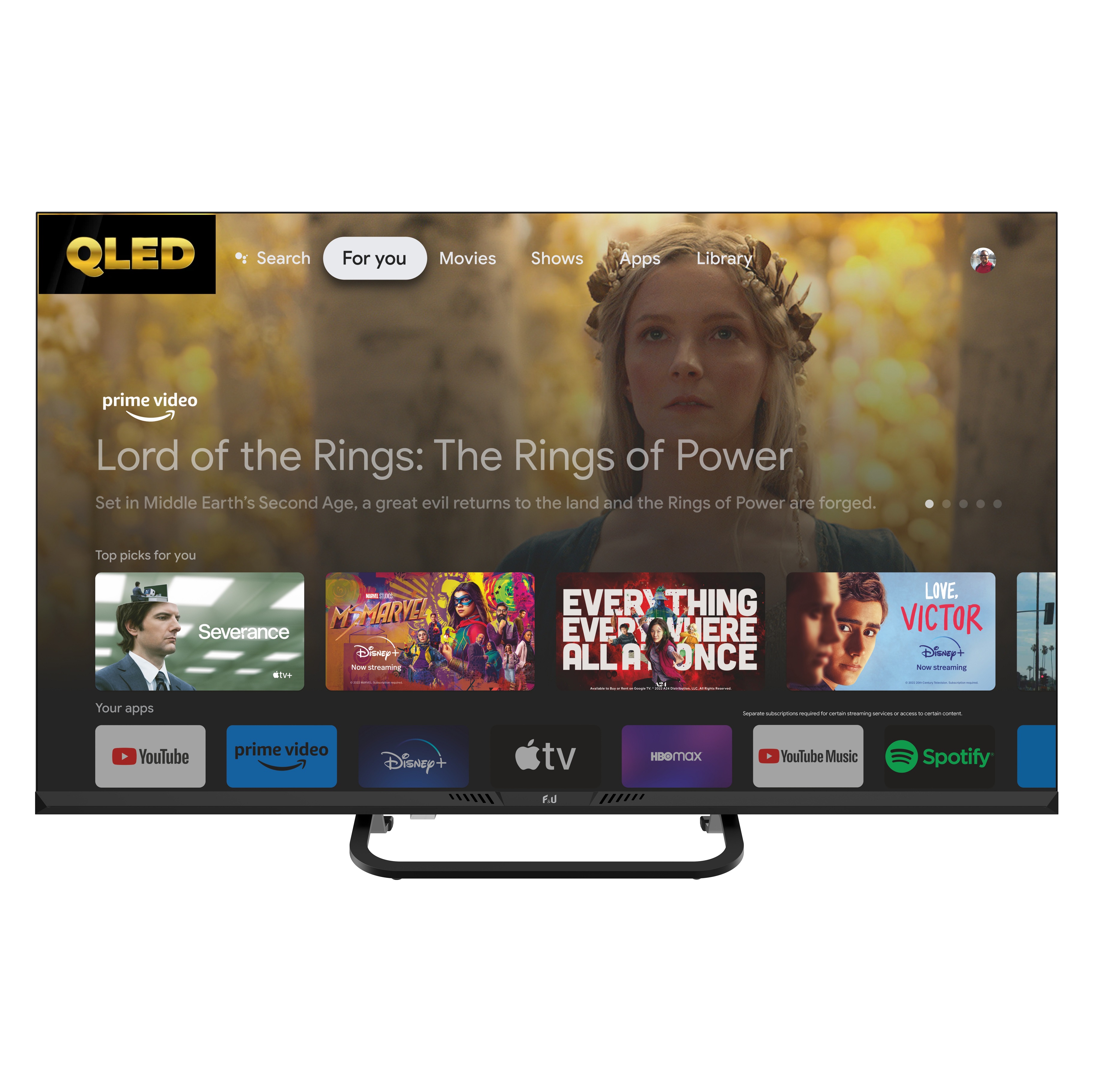 F&U Τηλεόραση Smart FLG40141QL Full HD QLED 40''