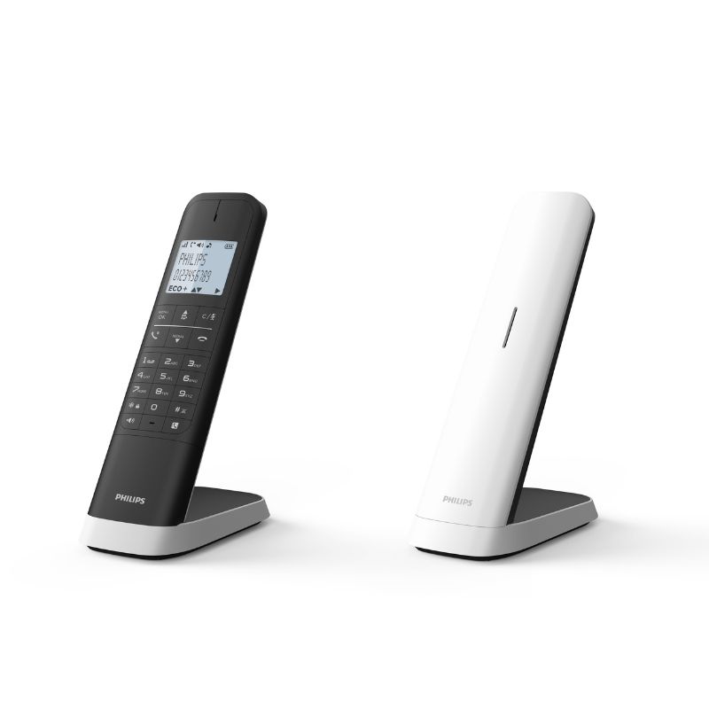 Philips Ασύρματο τηλέφωνο M4701W/GRS Λευκό με φωτιζόμενη οθόνη