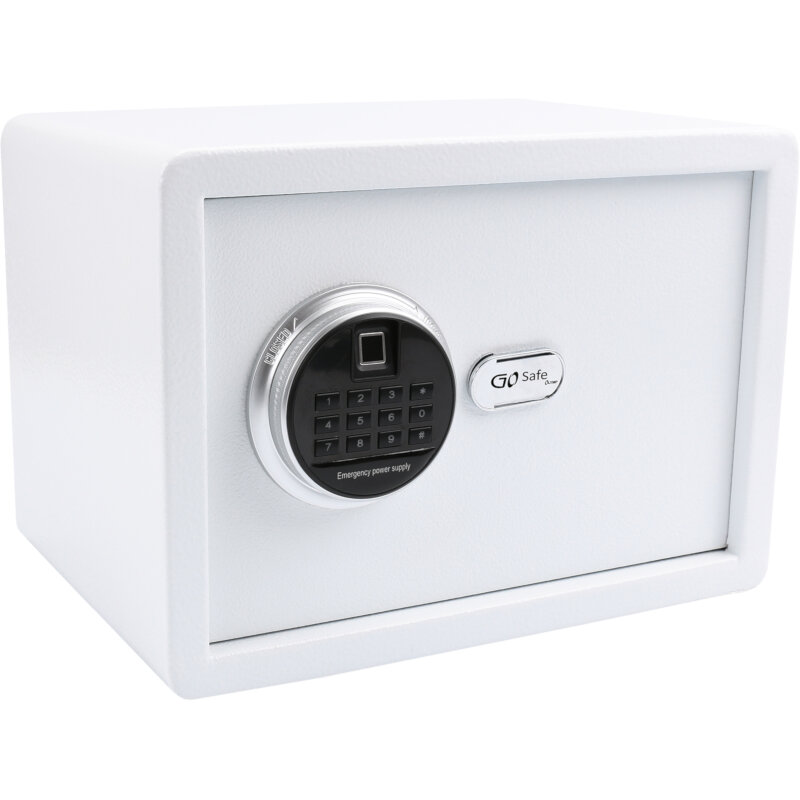 Olympia Χρηματοκιβώτιο GOsafe 2.0 120FP GR White με δακτυλικό αποτύπωμα και ηλεκτρονική κλειδαριά 16 L - 25 x 35 x 25 cm