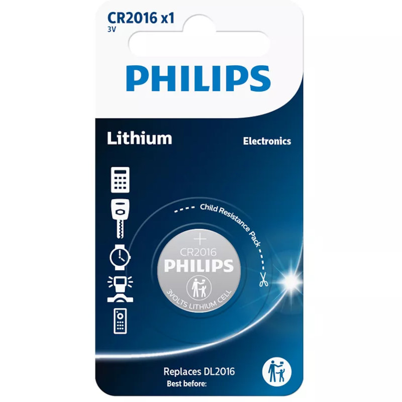 Philips Μπαταρία λιθίου CR2016/01GRS CR 2016 75 mAh 3 V